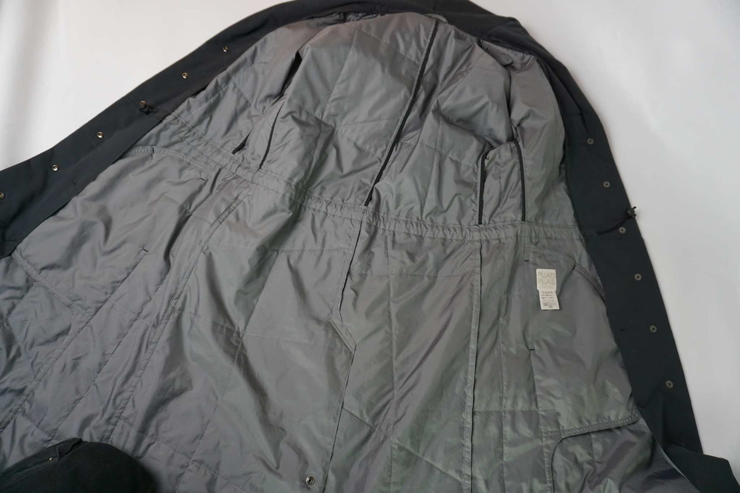 ISSEY MIYAKE black trenchcoat, medium size, gray lining, condition 8/10.