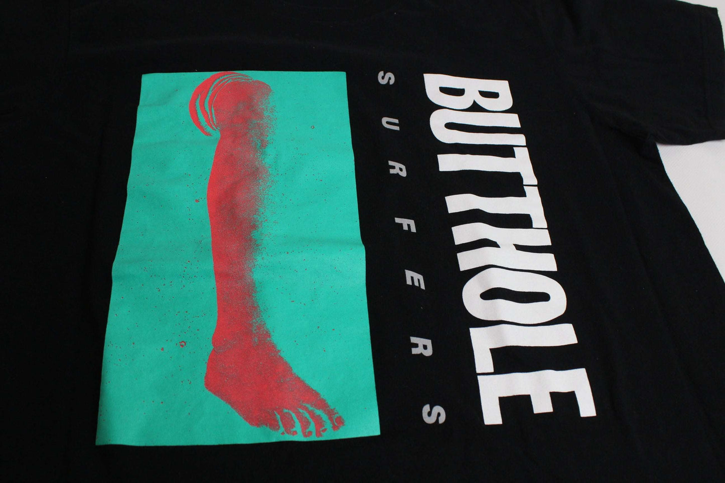 SUPREME „Butthole Surfers“ T-Shirt Black SS21 with graphic design, size M, cotton.