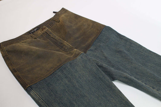 CHANEL Cowboy Pants 2001, dark blue denim, slim fit, 100% cotton.