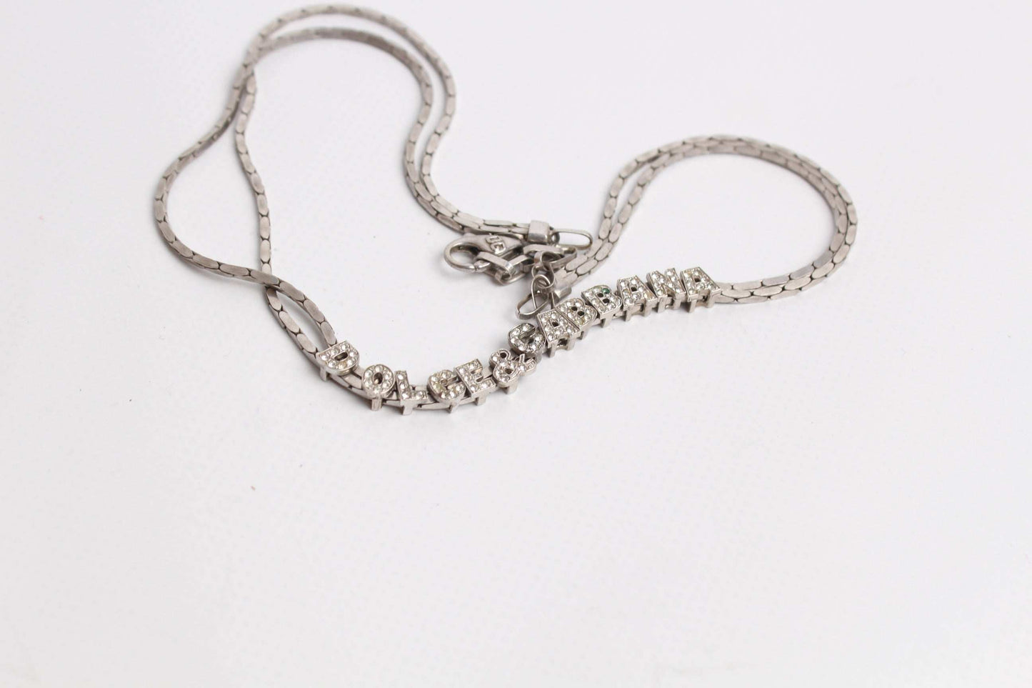 DOLCE & GABBANA Necklace S925, silver chain with logo, 8/10 condition.