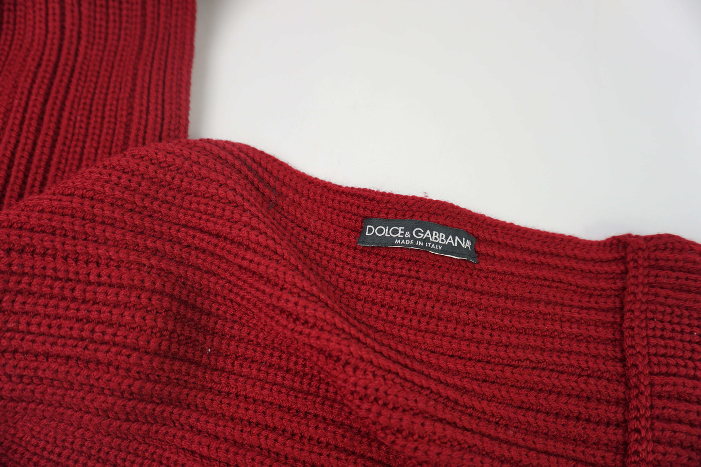 DOLCE & GABBANA red muffler, 150cm, used condition 8/10.