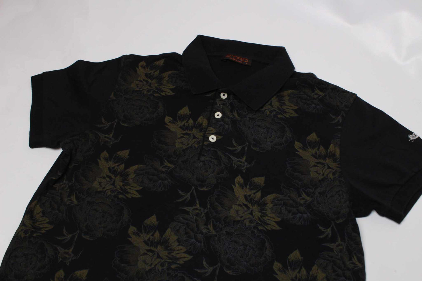 ETRO "Flower" Polo Black | LAYZSSHOP | Etro