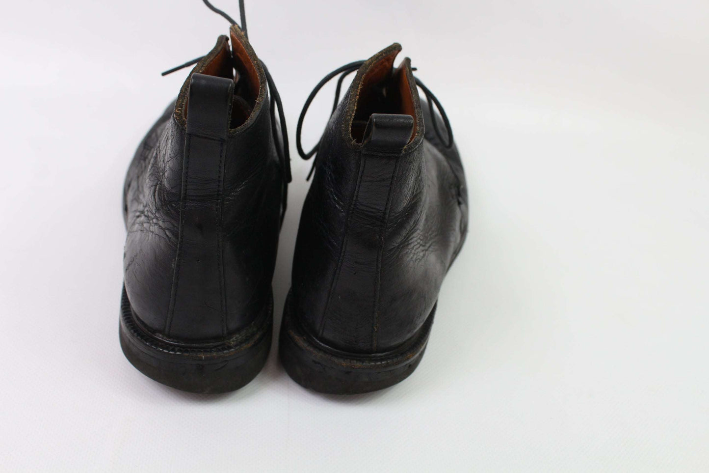 ISSEY MYIAKE black leather boots, 90s, size 42-43, vintage style.