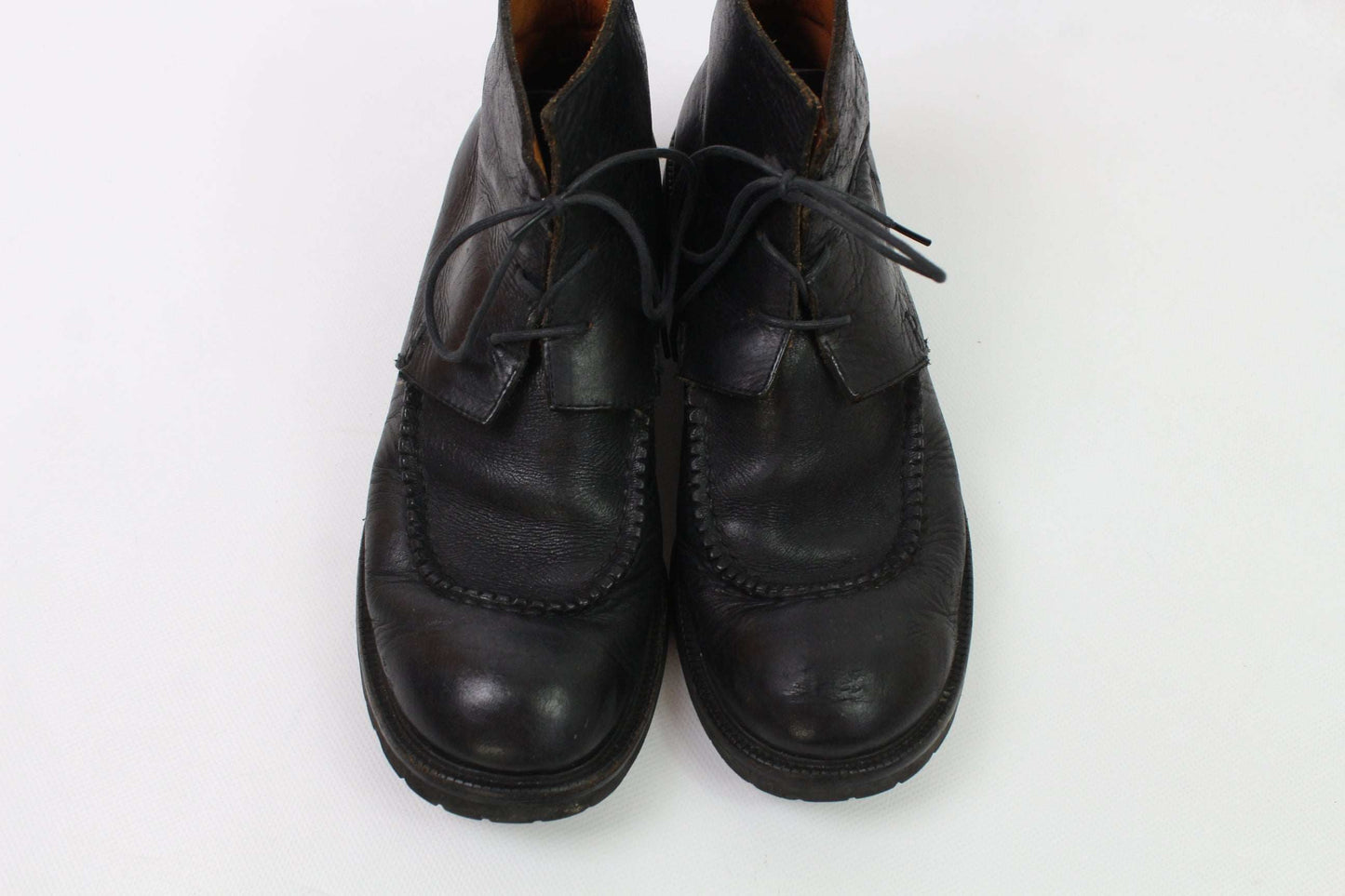 ISSEY MYIAKE black leather boots, 90s vintage, size 42-43.