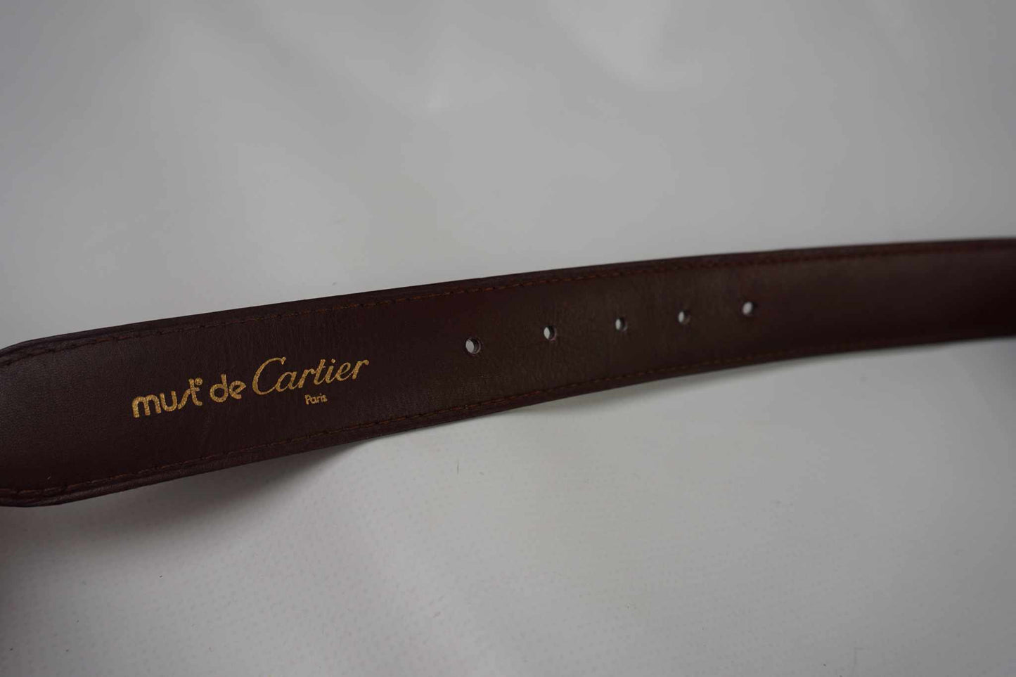 CARTIER Bordeaux Leather Belt | LAYZSSHOP | Cartier Vintage