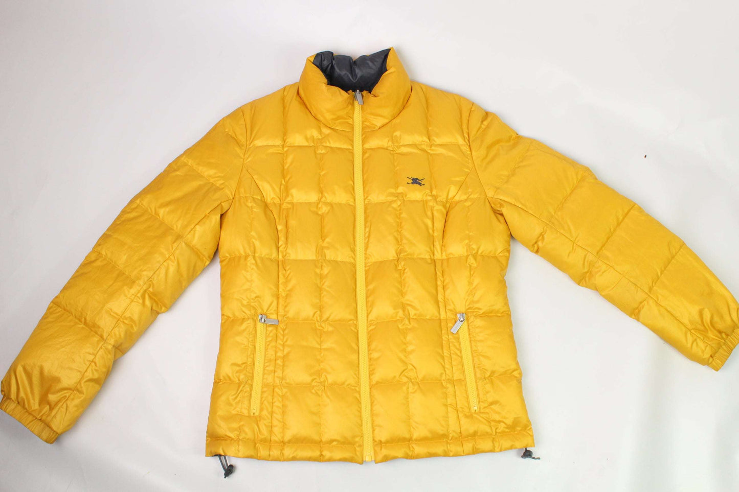 BURBERRY'S Reverse Jacket in yellow and black polyester, size M, in 9/10 condition.