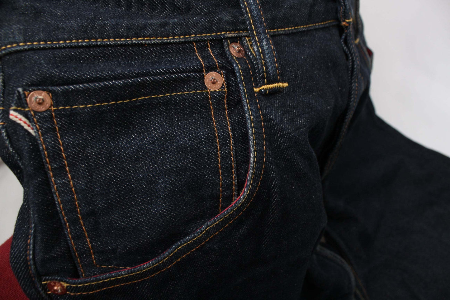 EVISU Blue Daicock Denim Selvedge jeans, dark blue, size 32, baggy fit, made in Japan.
