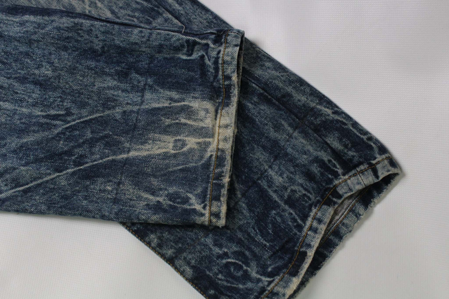 BIG TRAIN Embroidery Tiger Denim jeans, baggy fit, size L, blue color, detailed design.