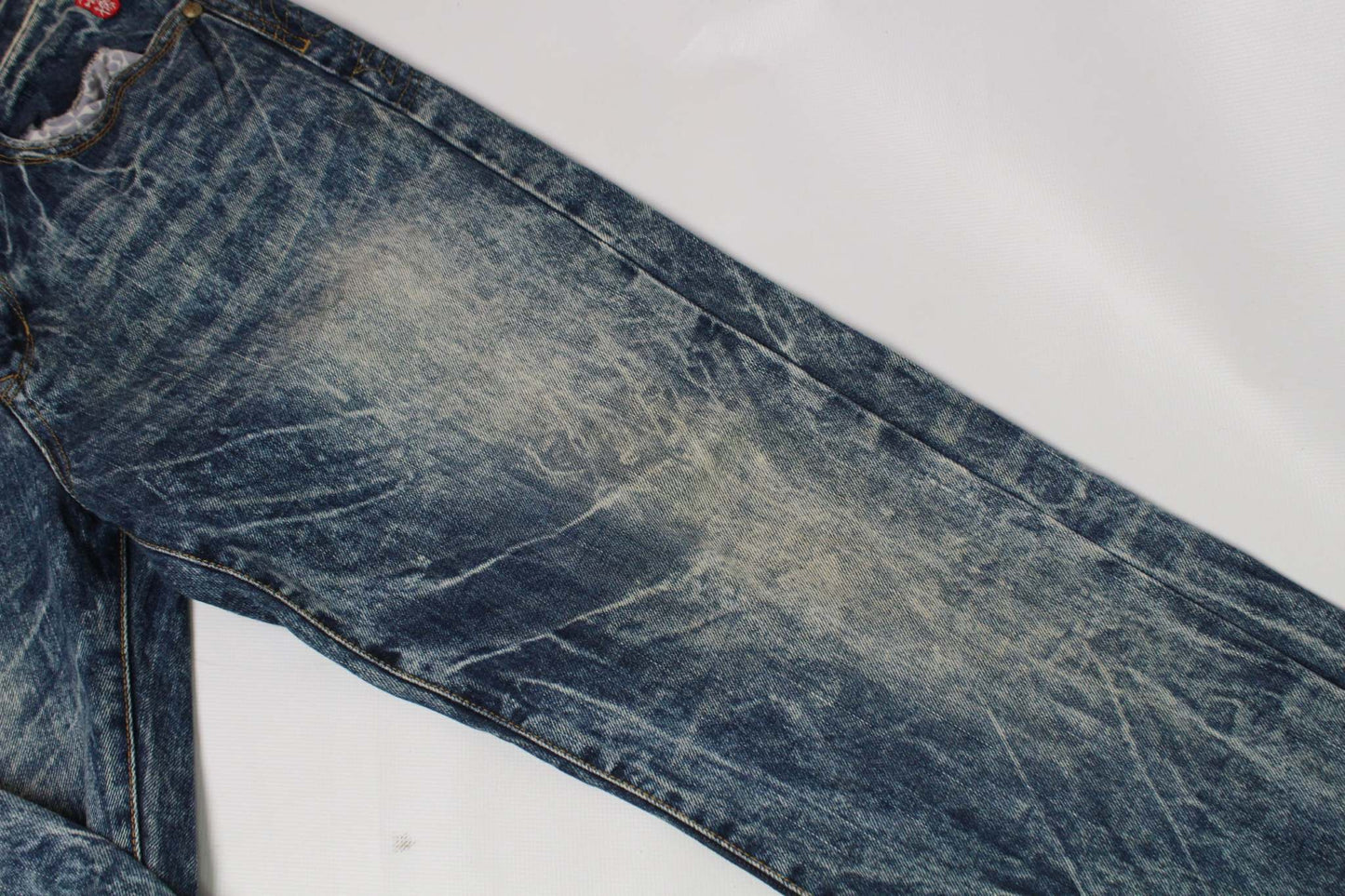BIG TRAIN Embroidery Tiger Denim jeans, blue, baggy fit, size L, 100% cotton.