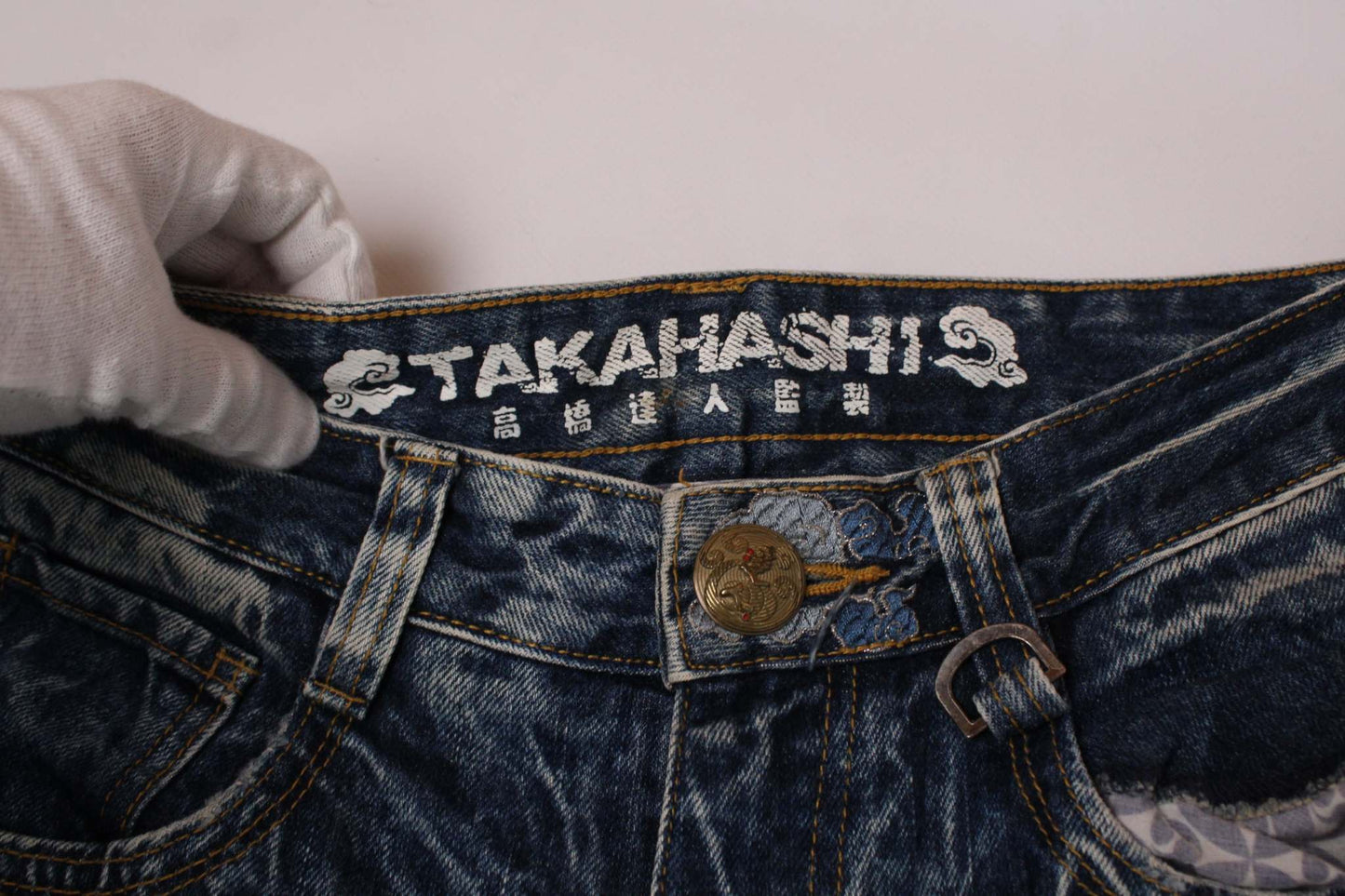 BIG TRAIN Embroidery Tiger Denim jeans with Takahashi branding and intricate detailing.
