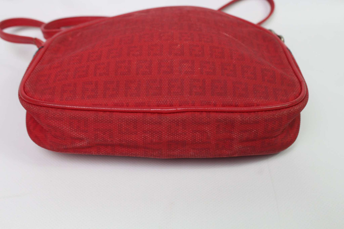 FENDI Monogram Bag Red, canvas material, 7/10 condition.