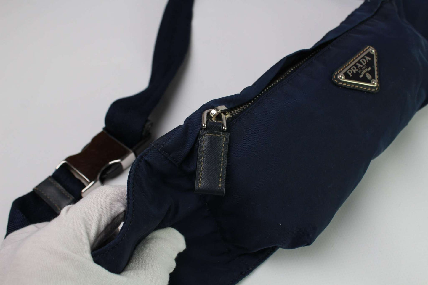 PRADA Waistbag Blue | LAYZSSHOP | Prada Vintage