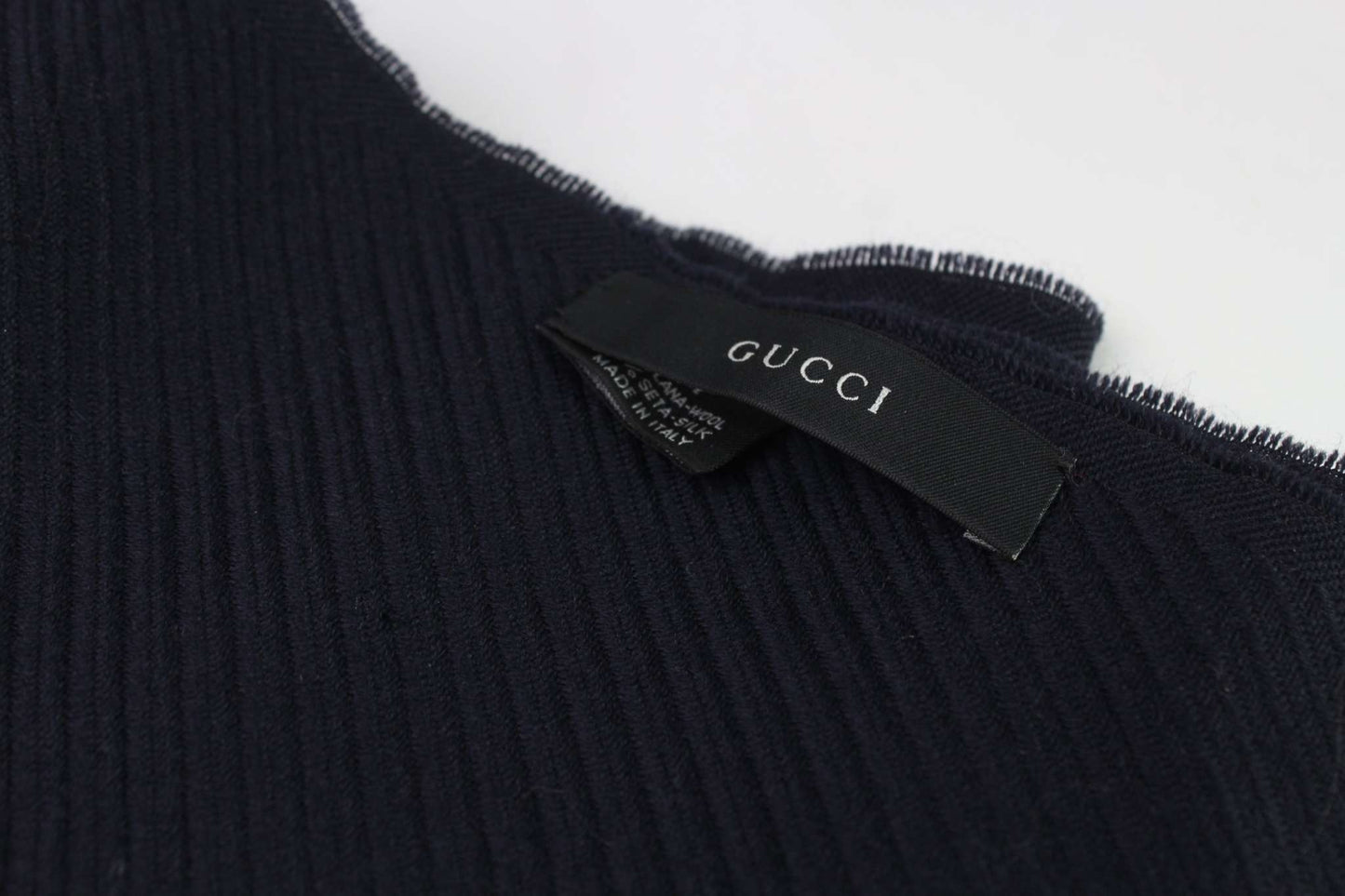 GUCCI Muffler Blue, Monogram Design, 170cm, Condition 8/10