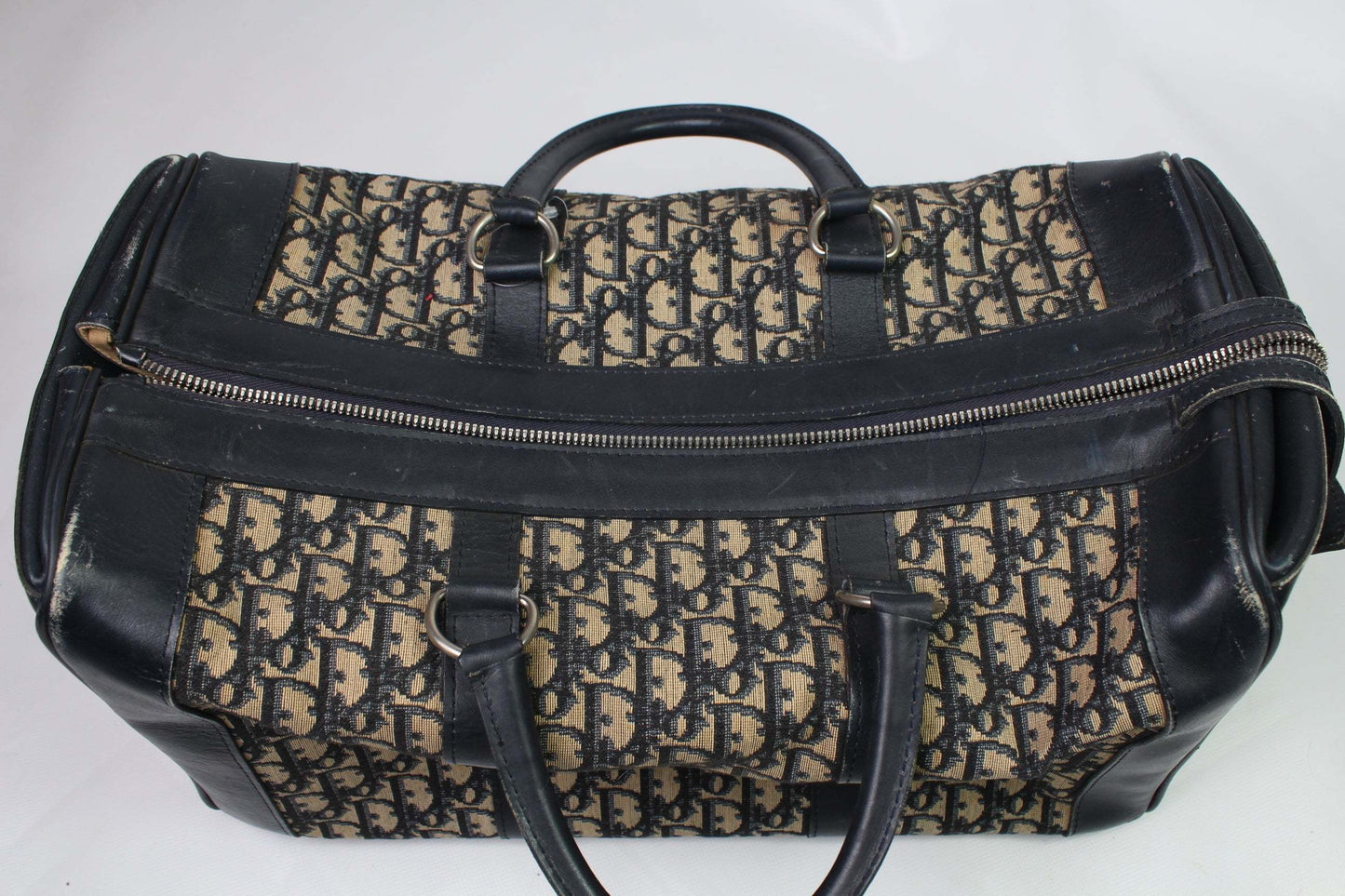 DIOR Keepall Monogram bag, black monogram canvas and leather, 50cm, condition 8/10.