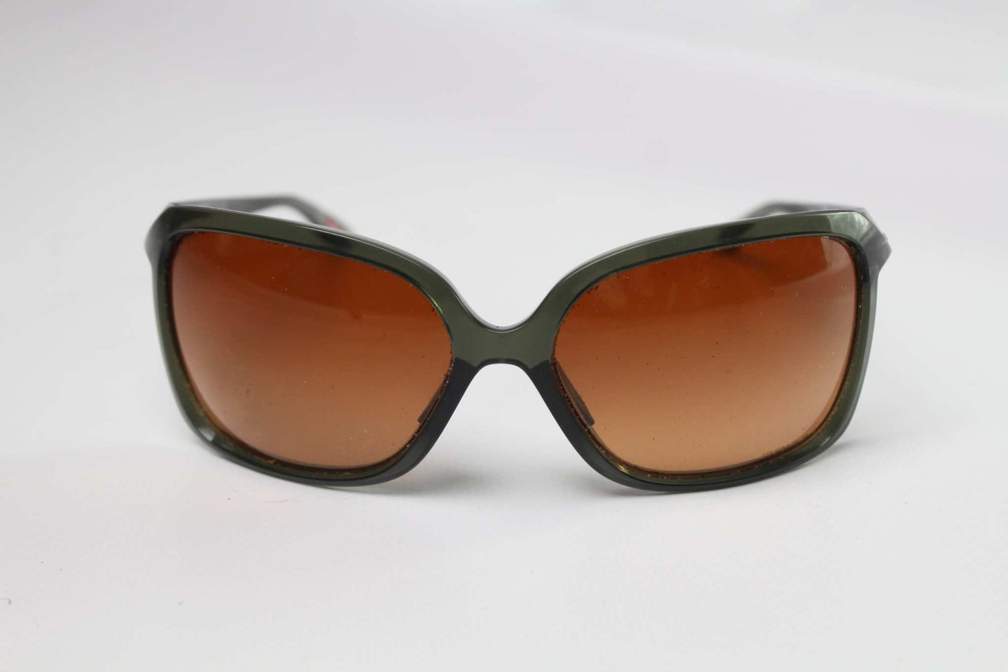 OAKLEY Shades Green sunglasses, green frame, orange lenses, onesize.