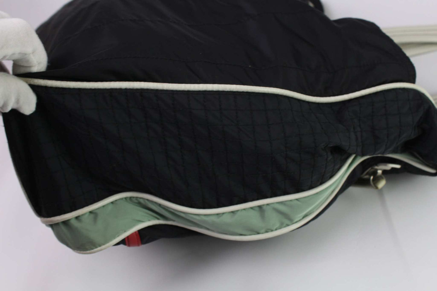 PRADA Sports Shopper Darkblue nylon bag with minor flaws, dark blue color.