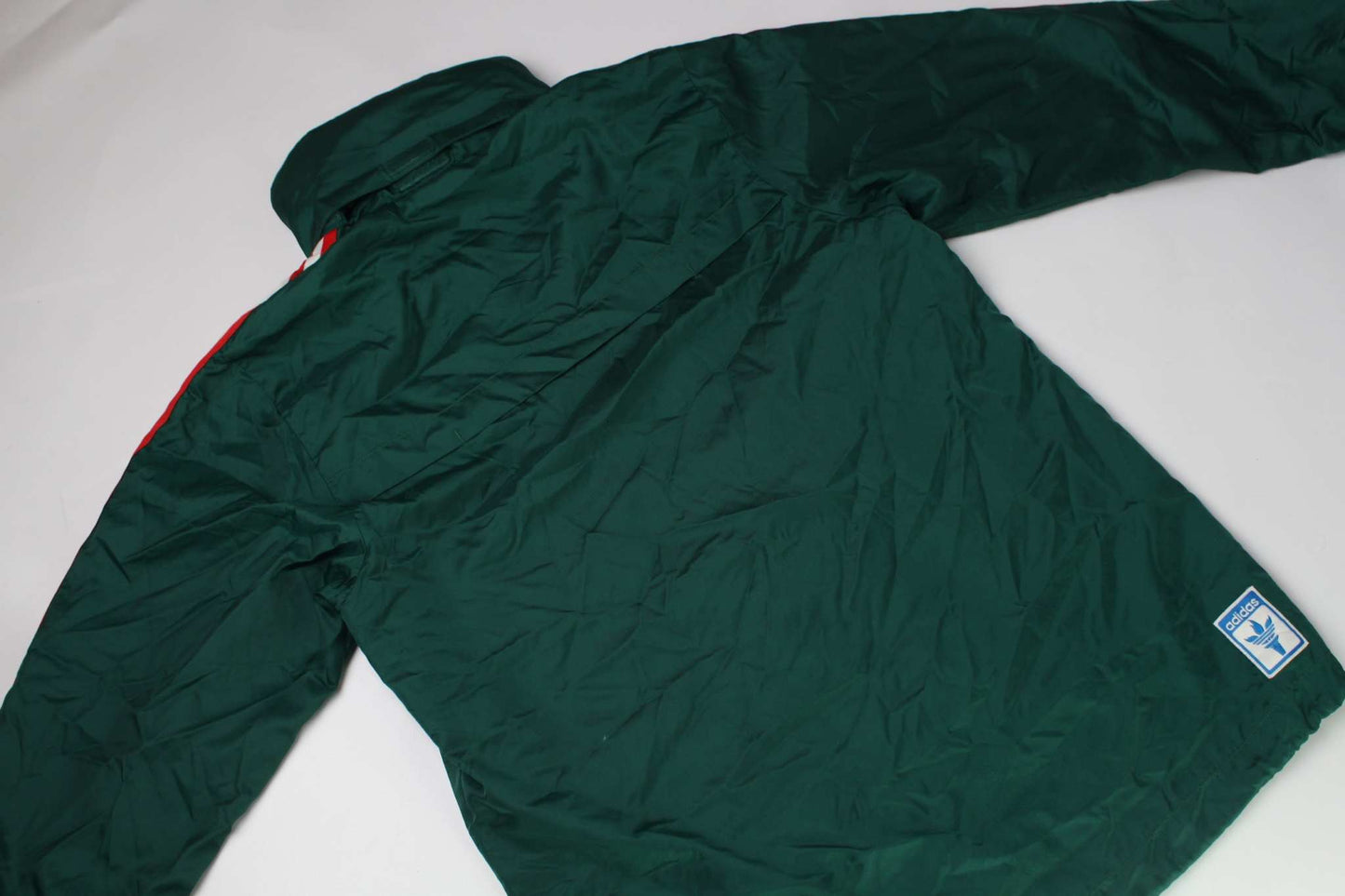 Green Adidas Mexico track-jacket, size L, polyester material.