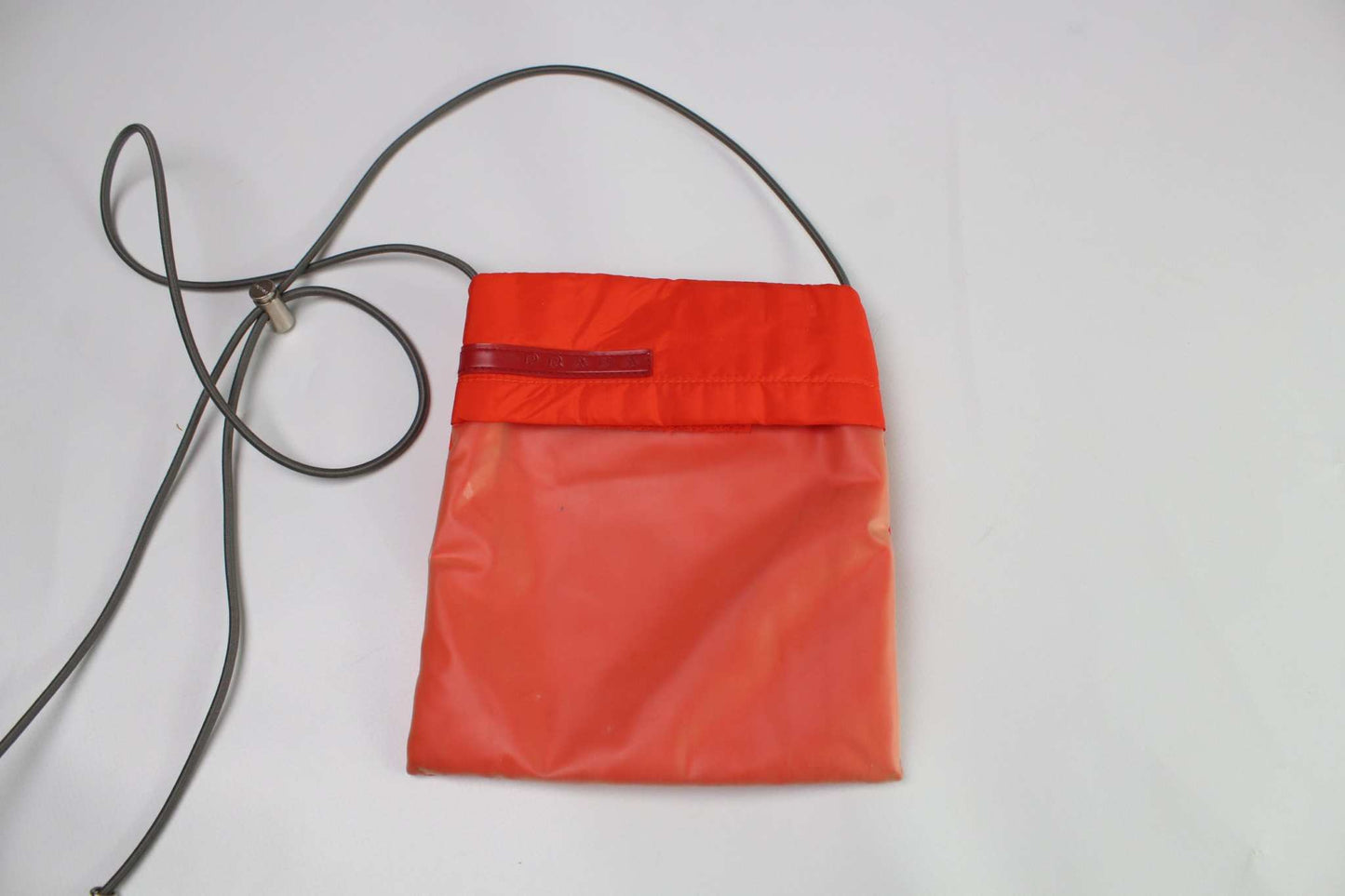 PRADA Sports Slingbag Orange, Nylon Material, 20x17 Cm, Condition 9/10