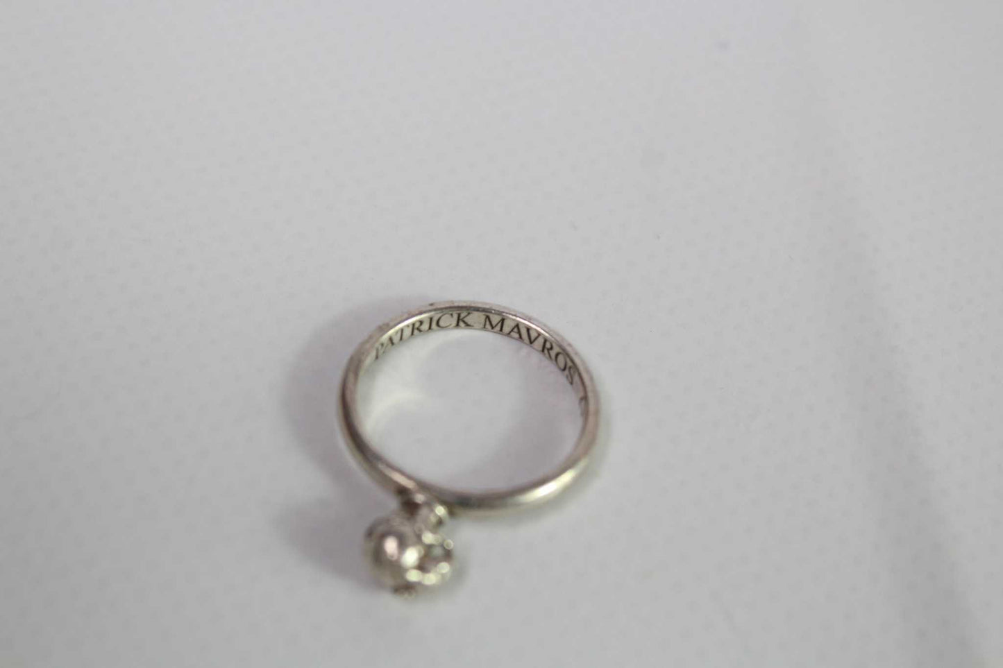 Patrick Mavros 925S silver ring with charm, condition 8/10.