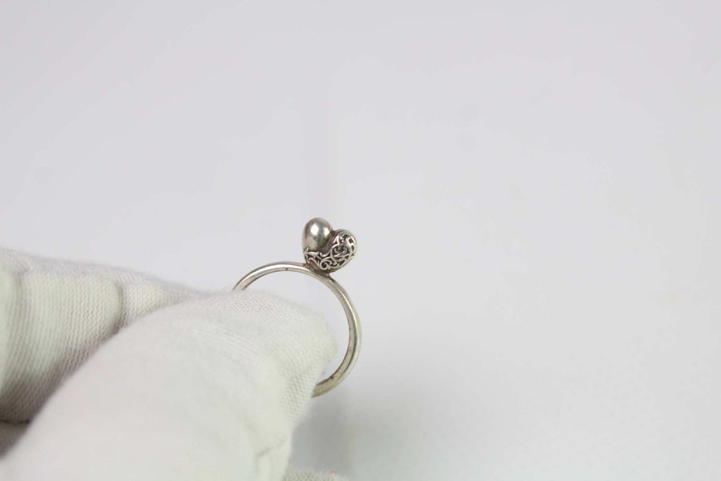 Chrome Hearts 925S silver heart ring in excellent condition.