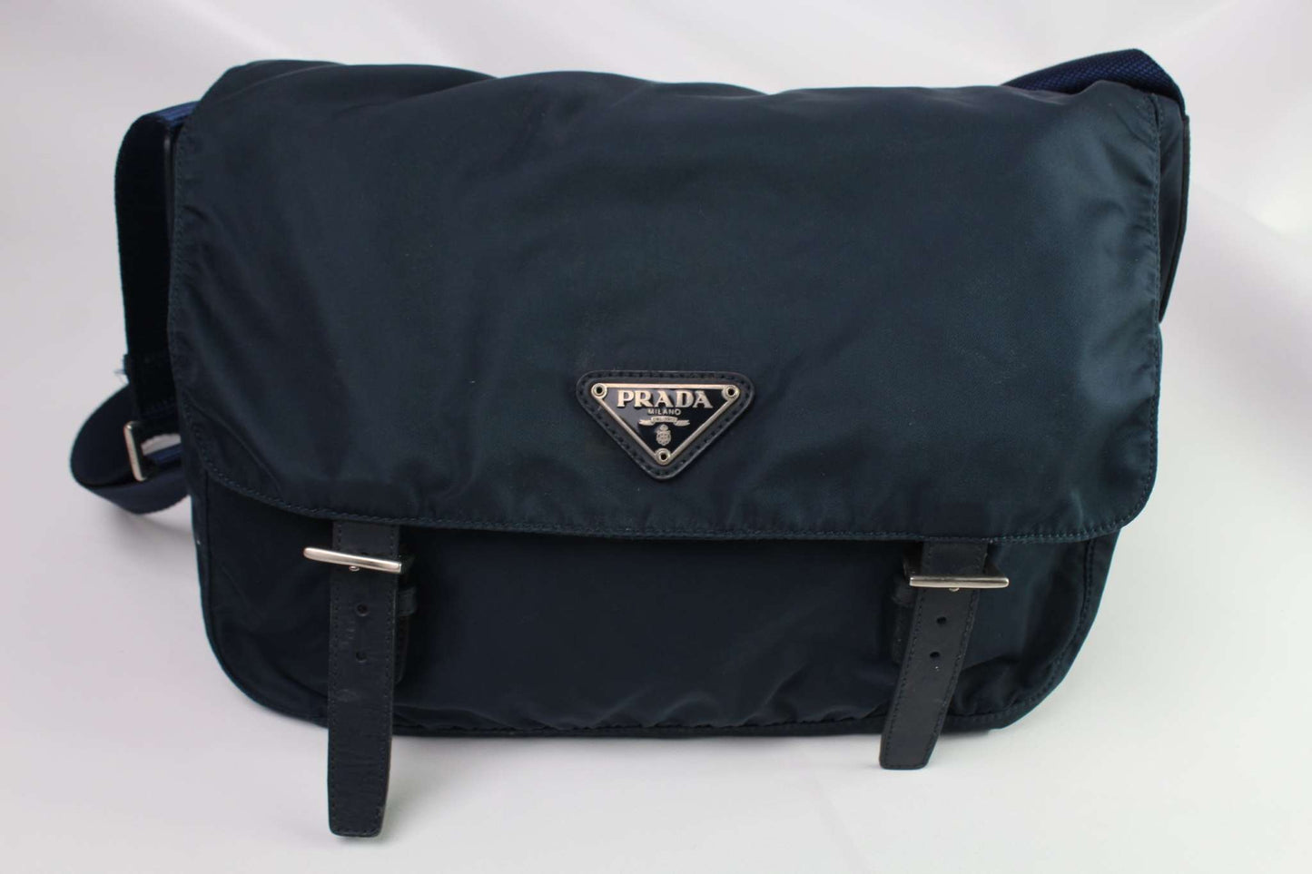 PRADA Messenger Bag Double Strap BluePRADA Messenger Bag Double Strap Blue | LAYZSSHOP | Prada