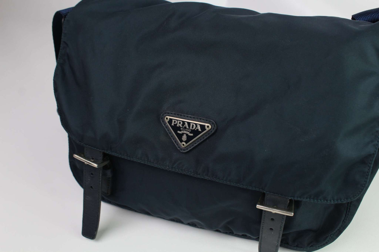 PRADA Messenger Bag Double Strap BluePRADA Messenger Bag Double Strap Blue | LAYZSSHOP | Prada
