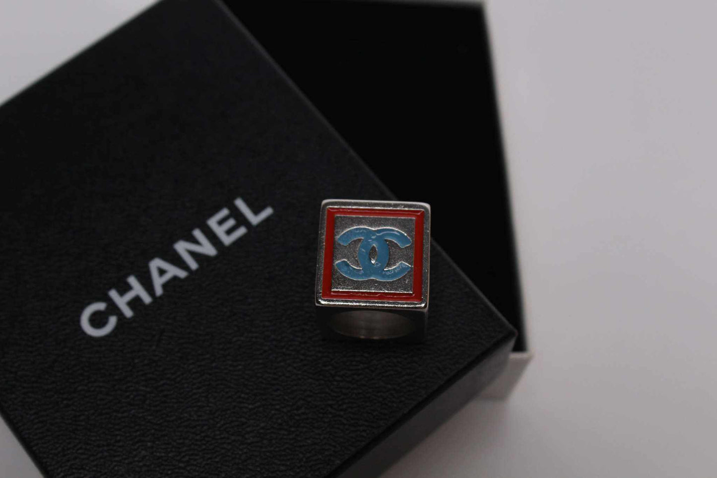 COCO CHANEL Silver Ring CC | LAYZSSHOP | Chanel Vintage