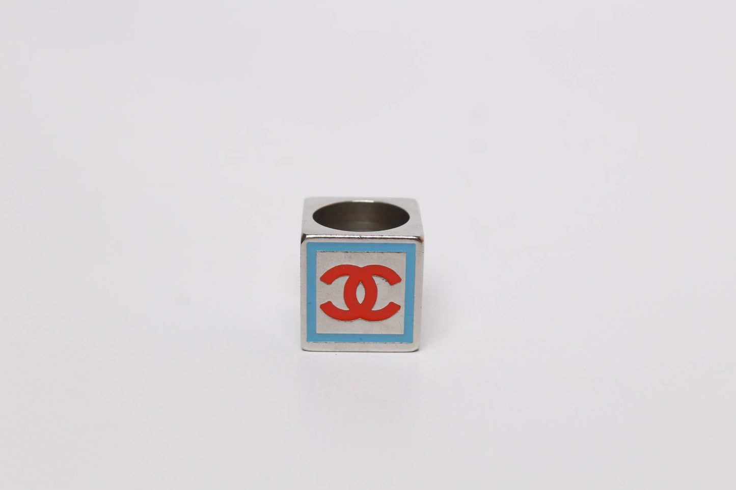 COCO CHANEL Silver Ring CC | LAYZSSHOP | Chanel Vintage