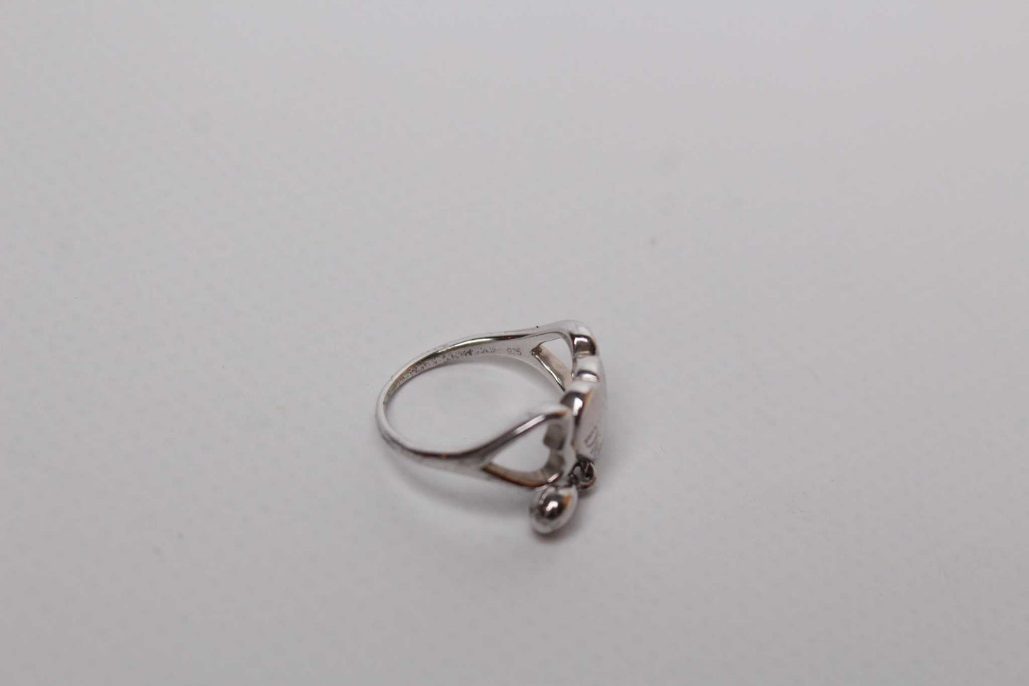DIOR Heart Ring in silver, size S, condition 8/10, with box.