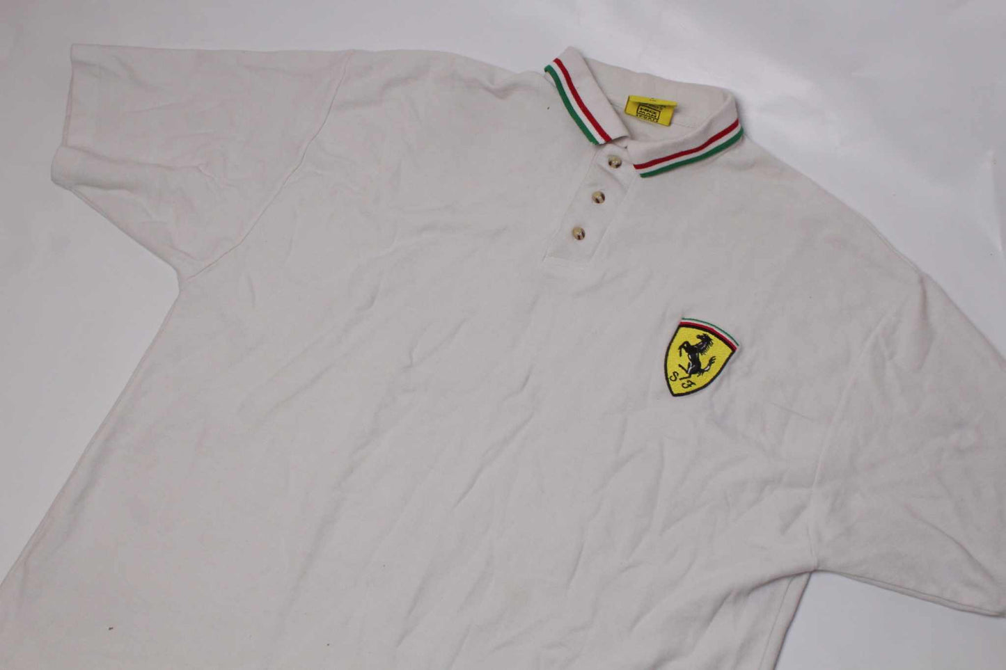 FERRARI Polo White 1999 | LAYZSSHOP | Vintage