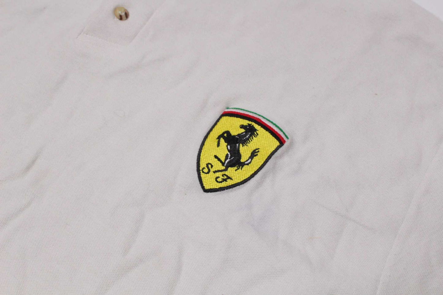 FERRARI Polo White 1999 | LAYZSSHOP | Vintage