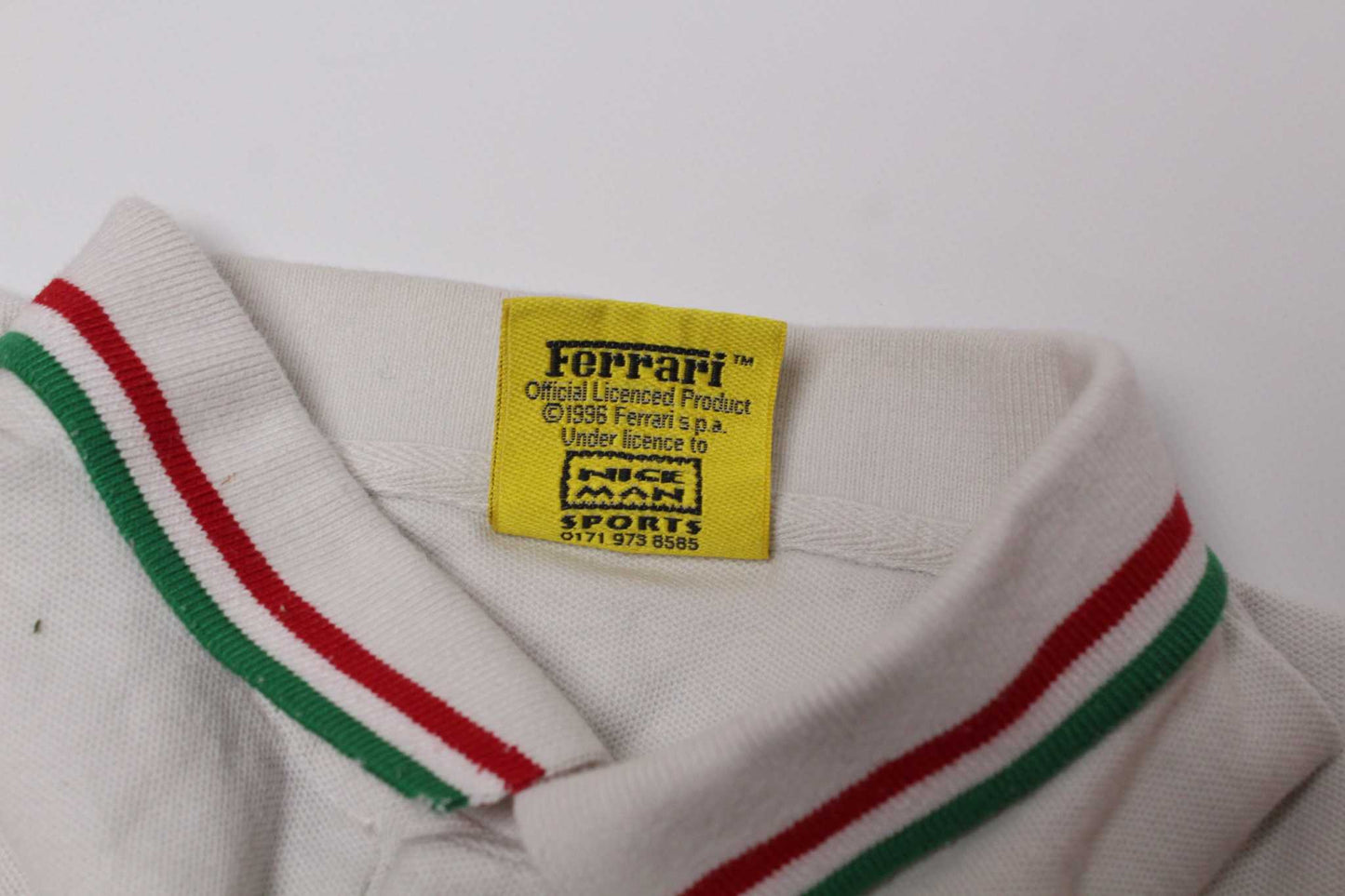FERRARI Polo White 1999 | LAYZSSHOP | Vintage