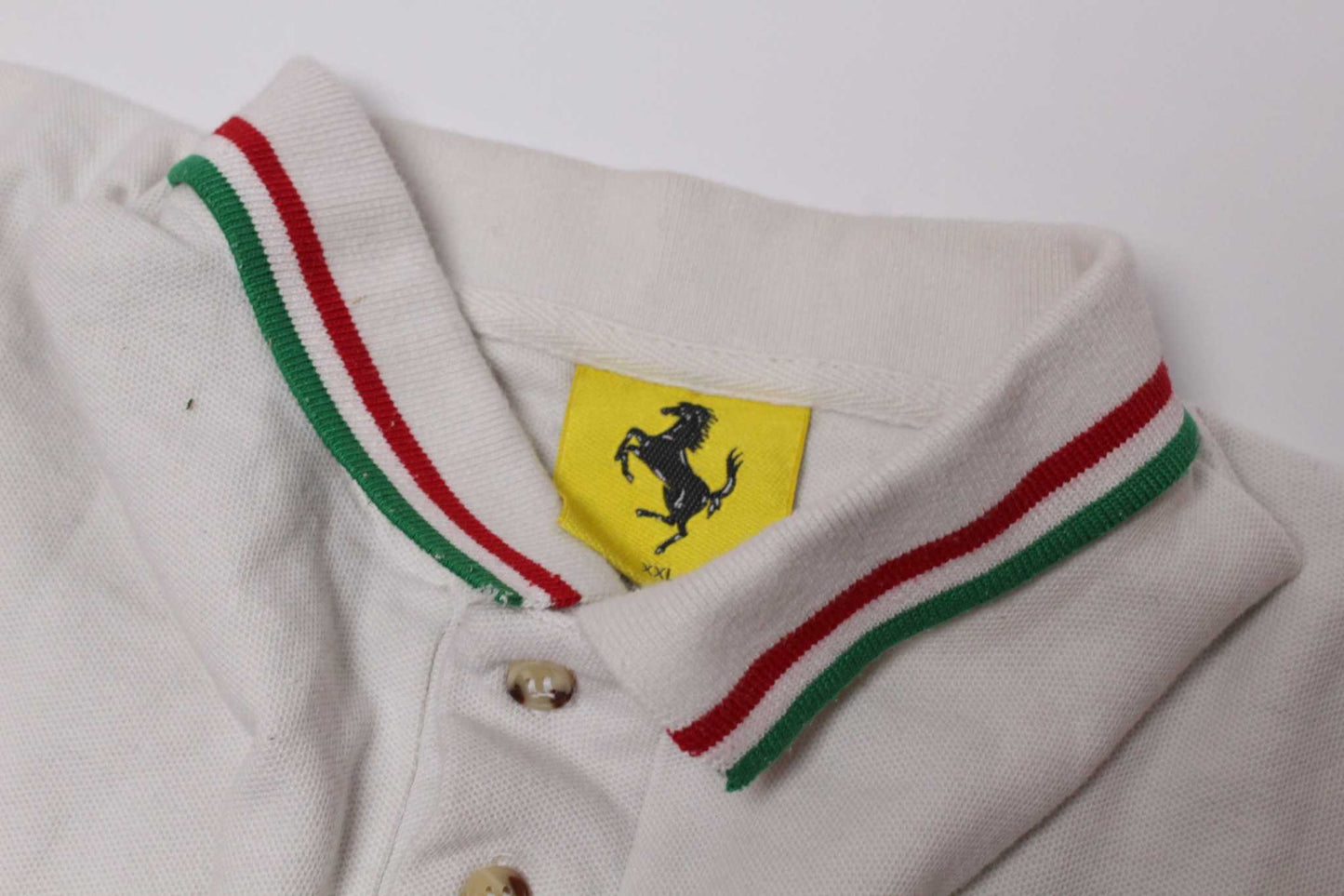 FERRARI Polo White 1999 | LAYZSSHOP | Vintage