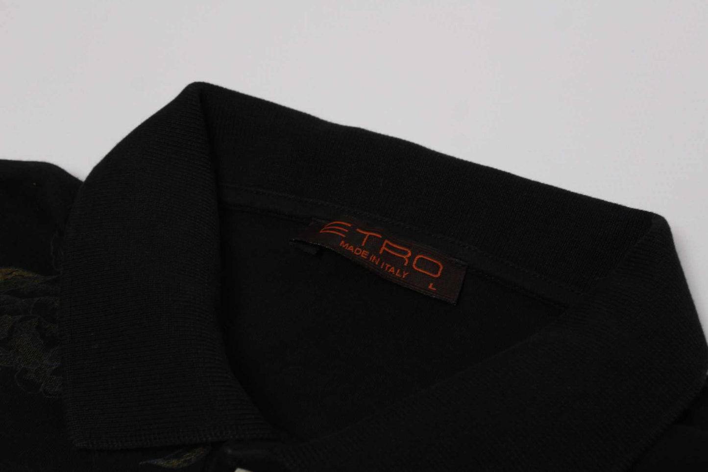 ETRO "Flower" Polo Black | LAYZSSHOP | Etro