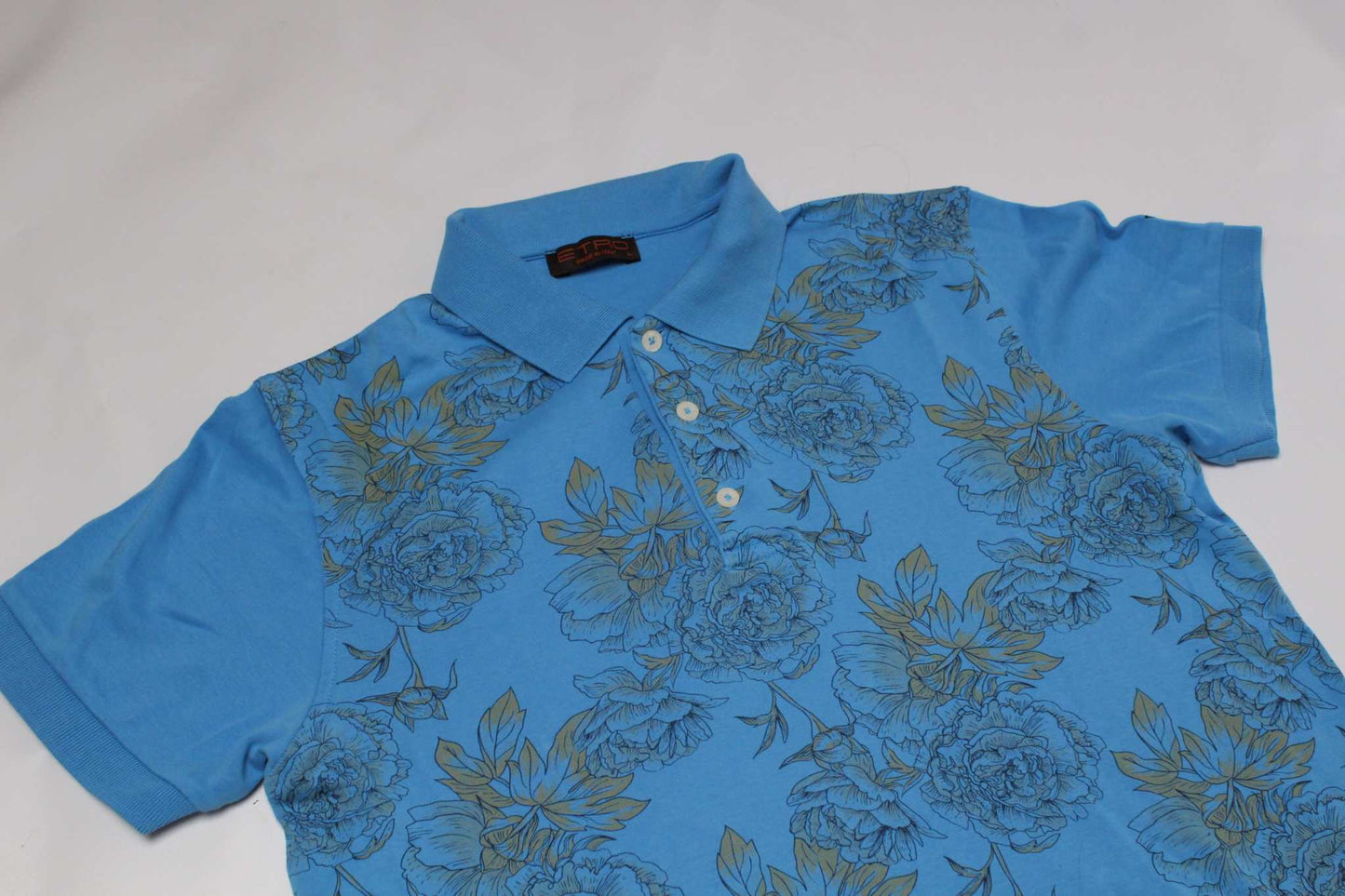 ETRO "Flower" Polo Blue | LAYZSSHOP | Etro