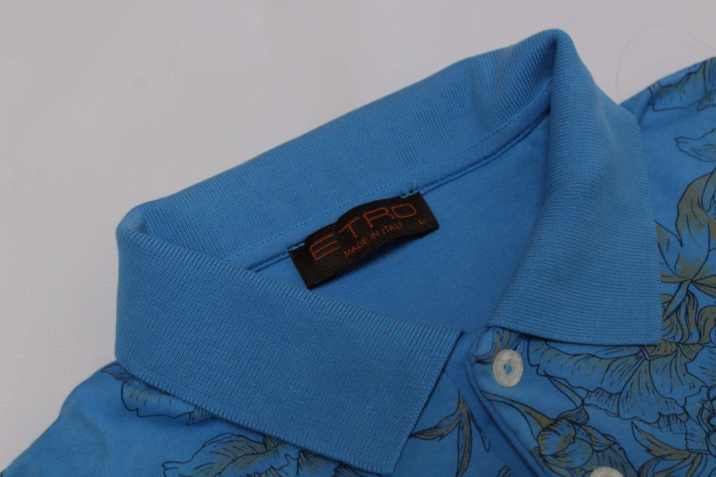 ETRO "Flower" Polo Blue | LAYZSSHOP | Etro