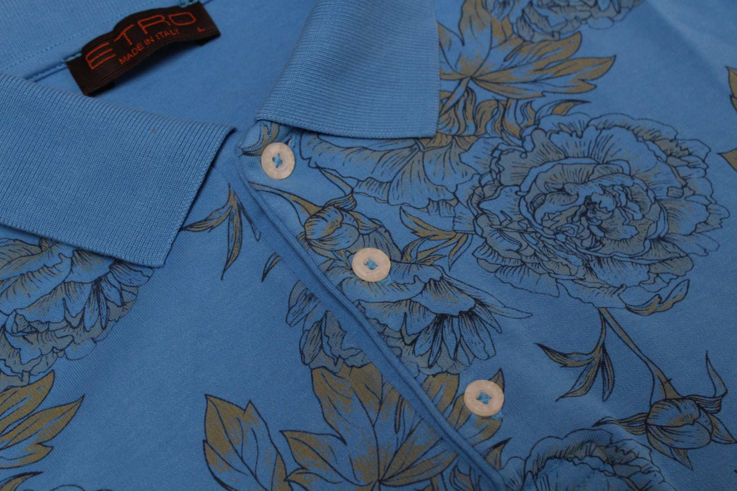 ETRO "Flower" Polo Blue | LAYZSSHOP | Etro