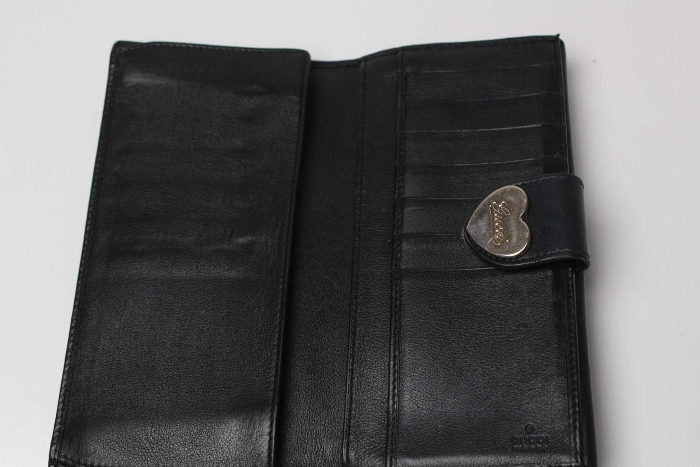GUCCI Longwallet Black Goldheart | LAYZSSHOP | Gucci