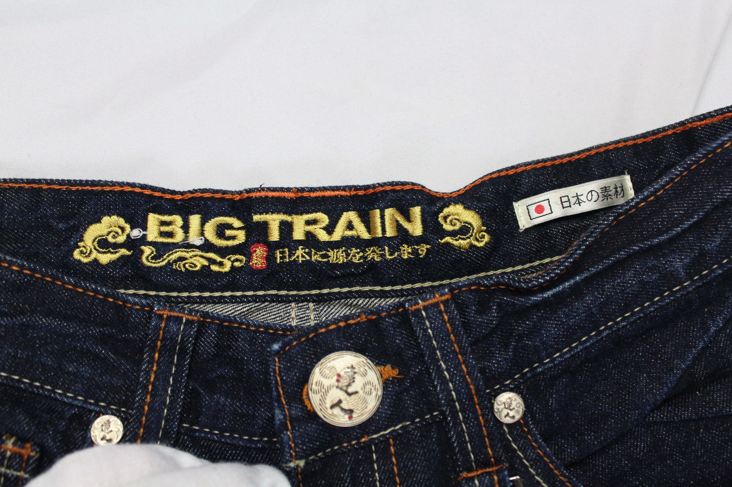 BIG TRAIN Koi Embroidery Denim with Japanese label detail