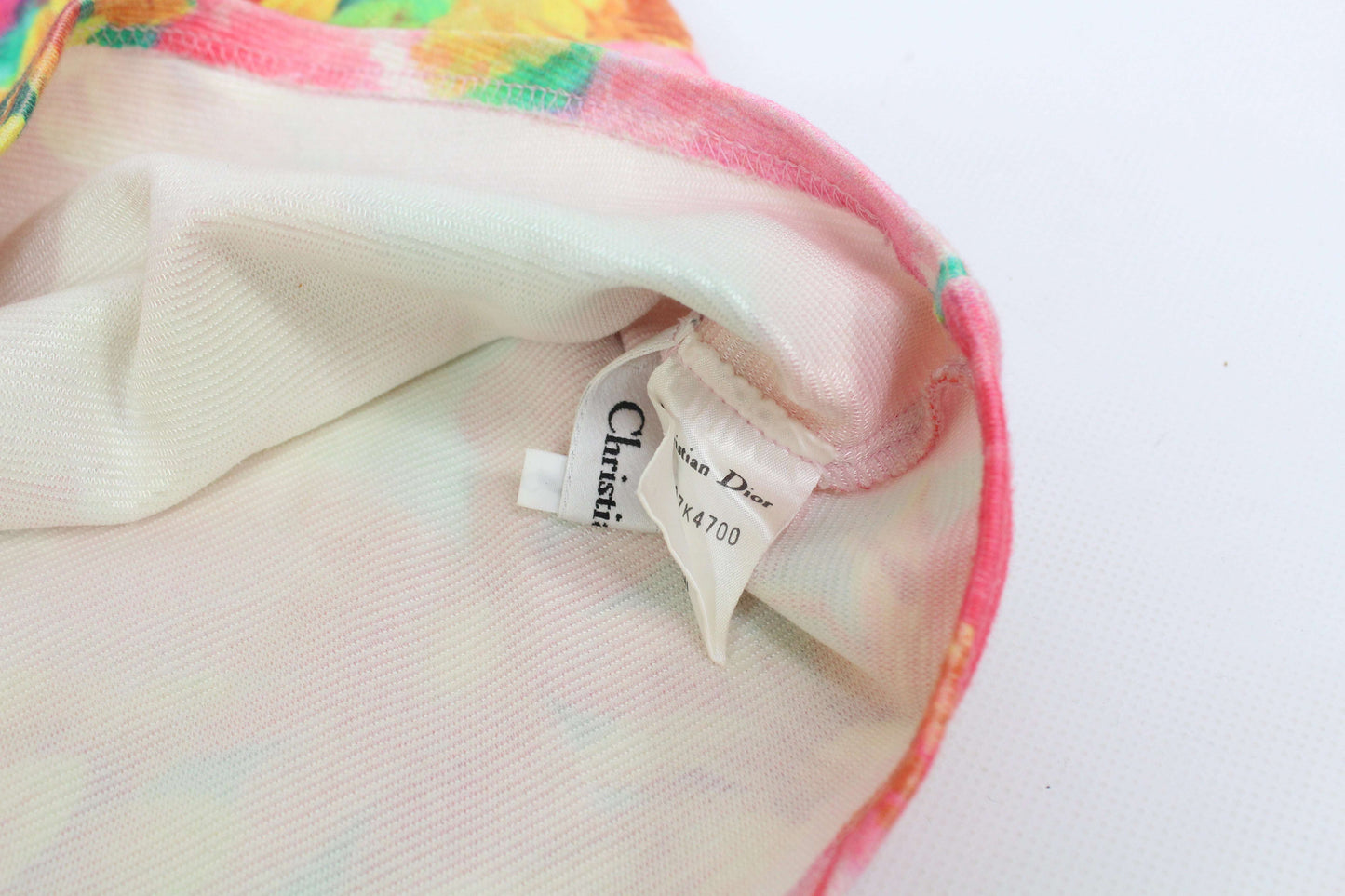 DIOR Flower Top with multicolored design, size S, normal fit, gently worn condition.