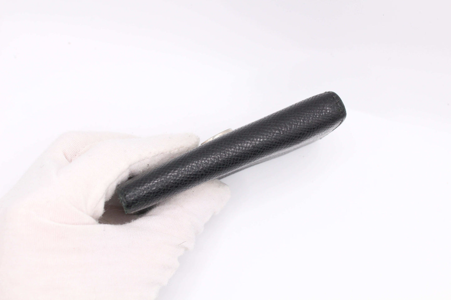 BVLGARI Keyholder Black, leather, 5x8cm, condition 8/10.