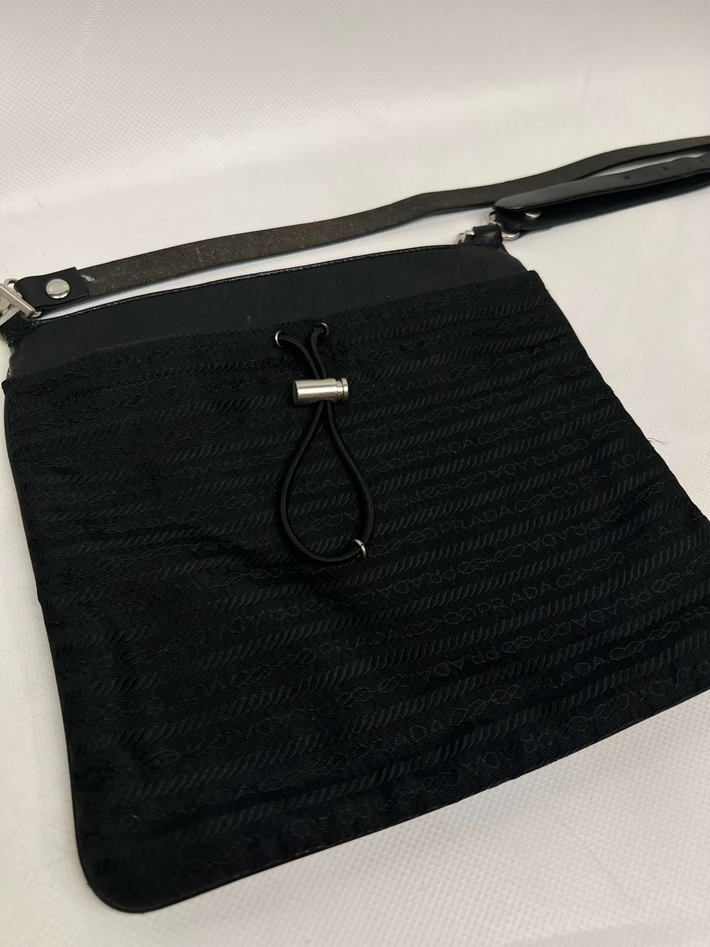 PRADA Slingbag Black, nylon, 20x20 cm, condition 7-8/10.