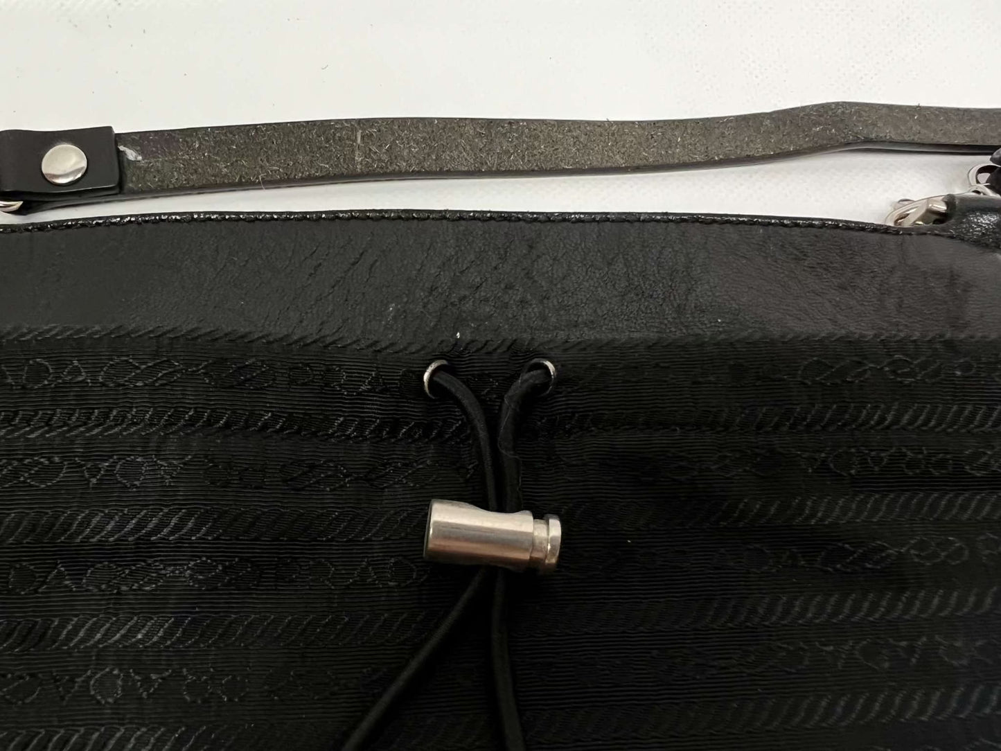 PRADA Slingbag Black, nylon material, 20x20 cm size, condition 7-8/10, black color.