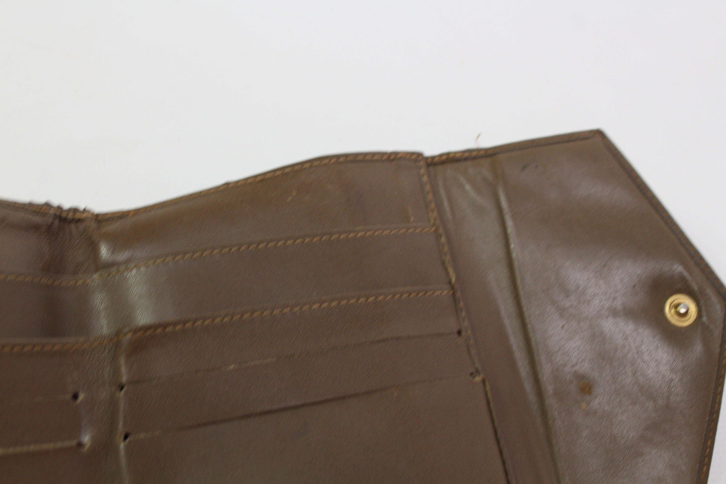 Brown VALENTINO Wallet Monogram with visible wear, size 10x10.