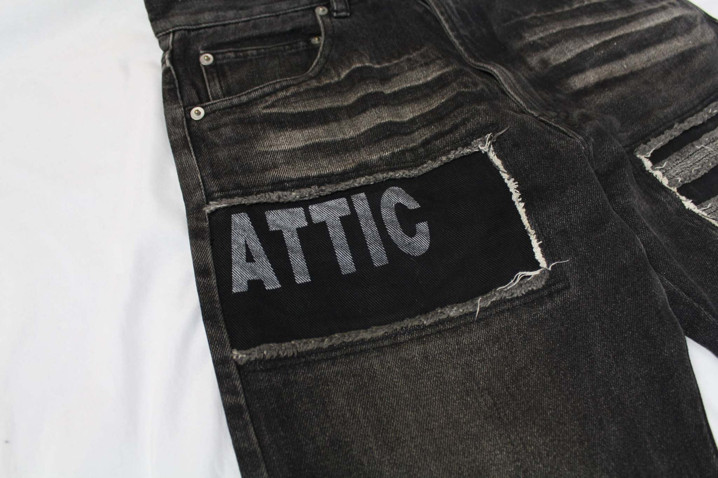 In The Attic Black Denim Jeans - Hose