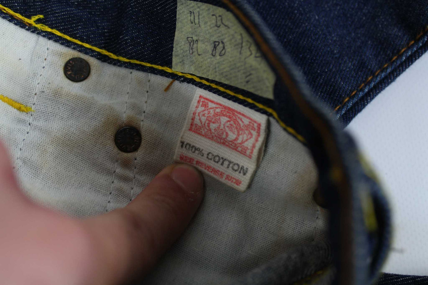 Evisu Denim Jeans Yellow DaicockEvisu Denim Jeans Yellow Daicock | LAYZSSHOP | Evisu