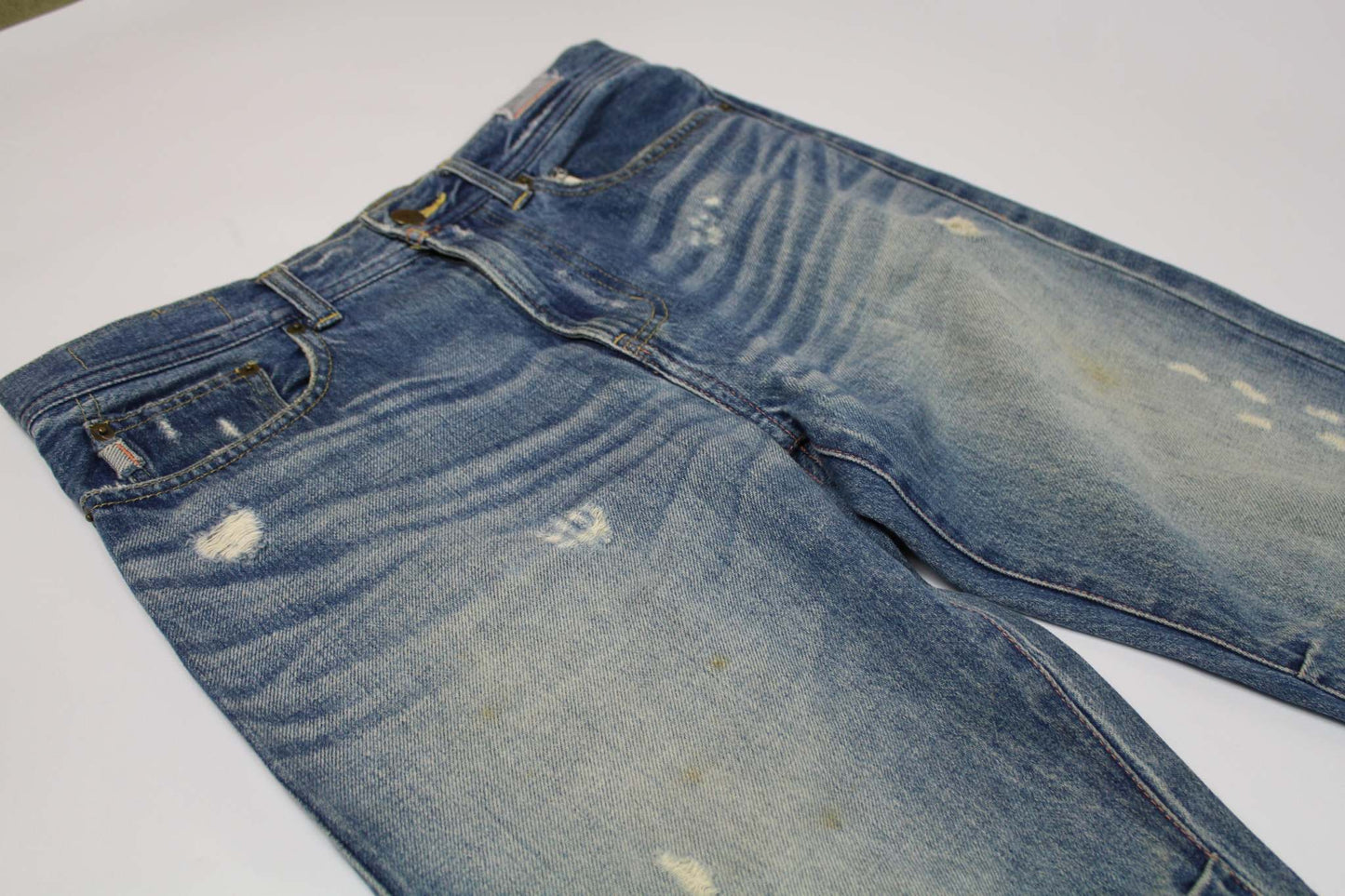 TSUMORI CHISATO Distressed Denim Jeans Coloured StitchingTSUMORI CHISATO Distressed Denim Jeans Coloured Stitching | LAYZSSHOP | TSUMORI CHISATO