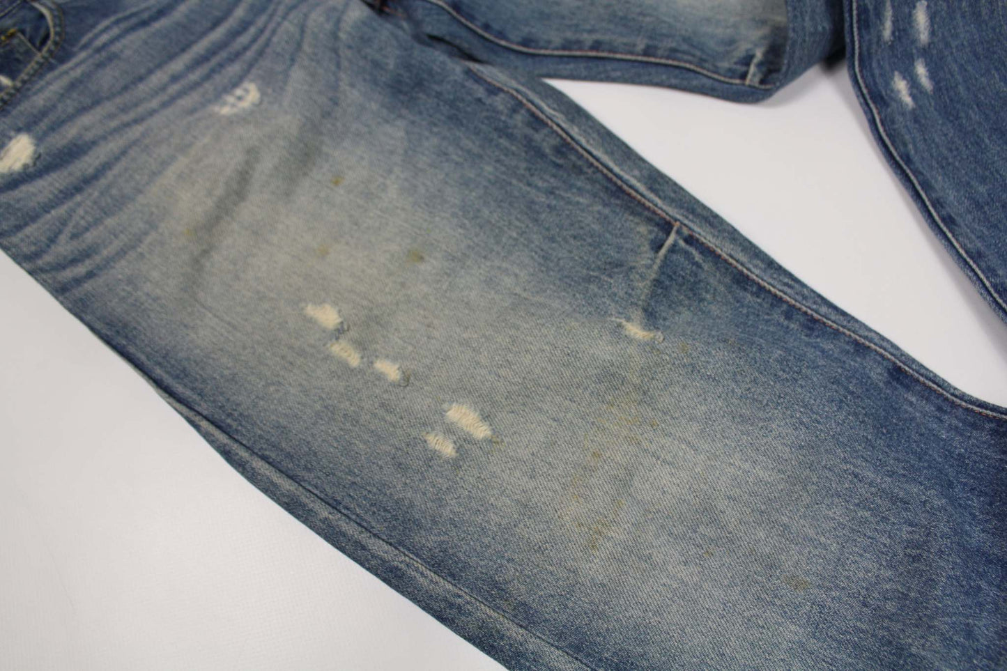 TSUMORI CHISATO Distressed Denim Jeans Coloured StitchingTSUMORI CHISATO Distressed Denim Jeans Coloured Stitching | LAYZSSHOP | TSUMORI CHISATO