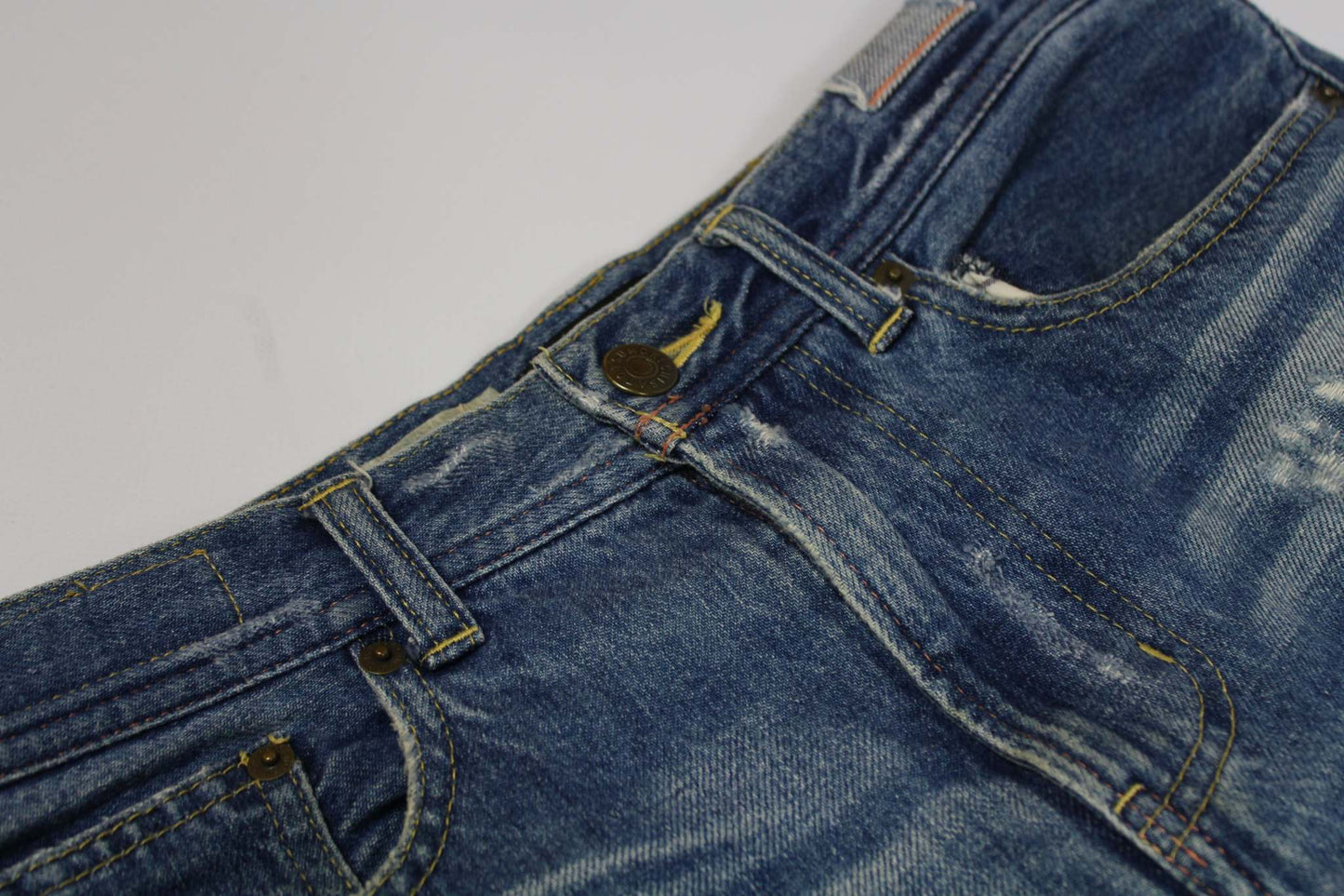 TSUMORI CHISATO Distressed Denim Jeans Coloured StitchingTSUMORI CHISATO Distressed Denim Jeans Coloured Stitching | LAYZSSHOP | TSUMORI CHISATO
