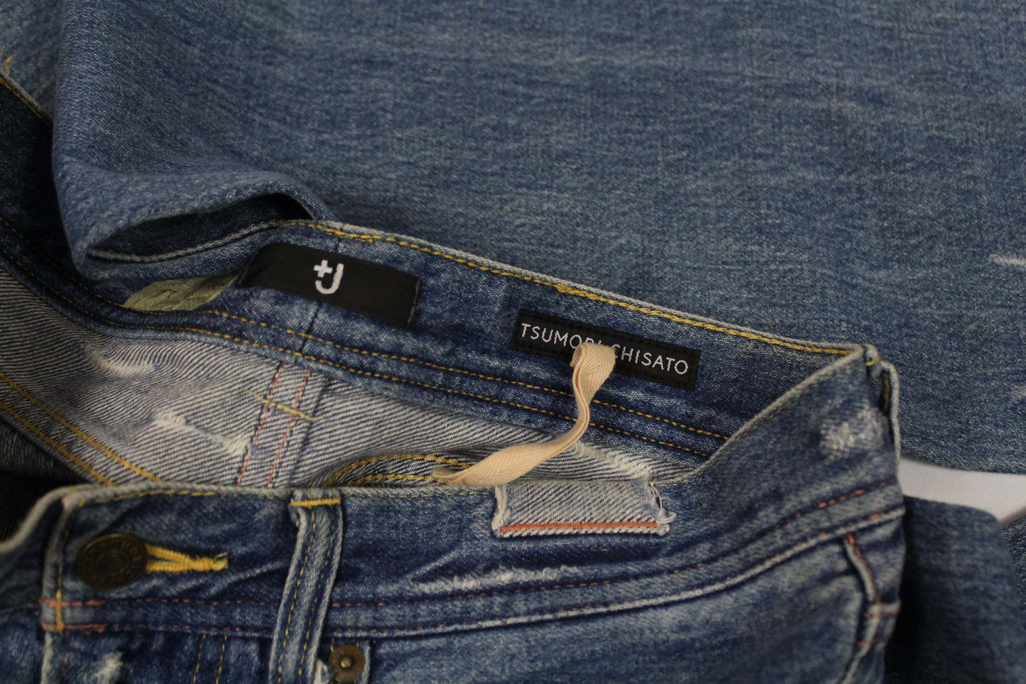 TSUMORI CHISATO Distressed Denim Jeans Coloured StitchingTSUMORI CHISATO Distressed Denim Jeans Coloured Stitching | LAYZSSHOP | TSUMORI CHISATO
